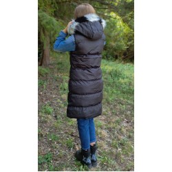 Дамски елек с качулка City Angels Jeans, Черен 6779